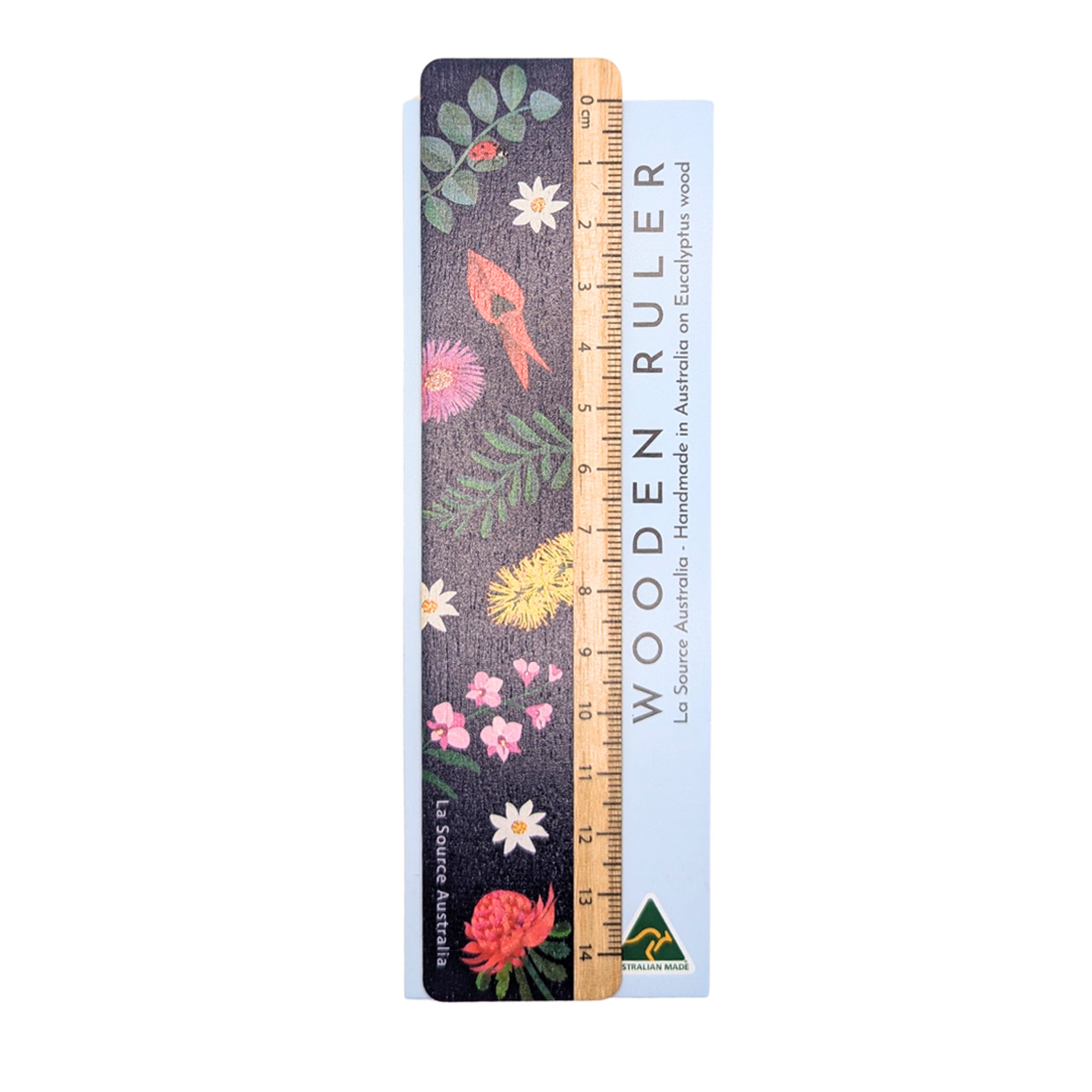 Autumn Ruler Flora Wooden Ruler Native Flowers Made in Australia on Eucalyptus Wood ...