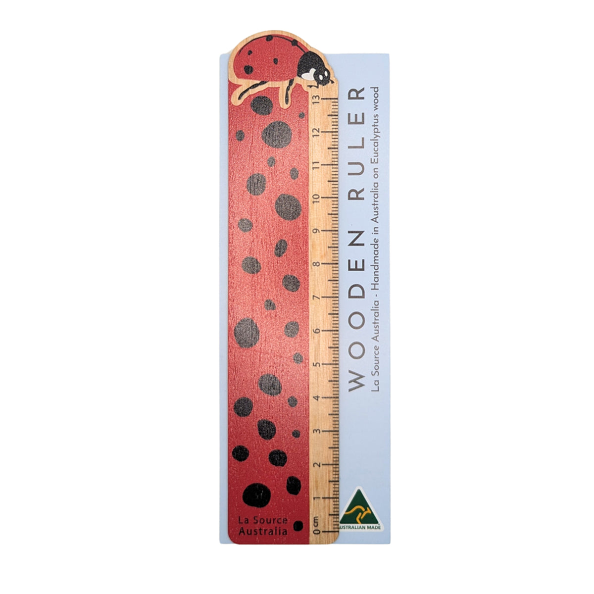 Ladybug Aussie Wooden Ruler Made in Australia on Eucalyptus Wood – La ...