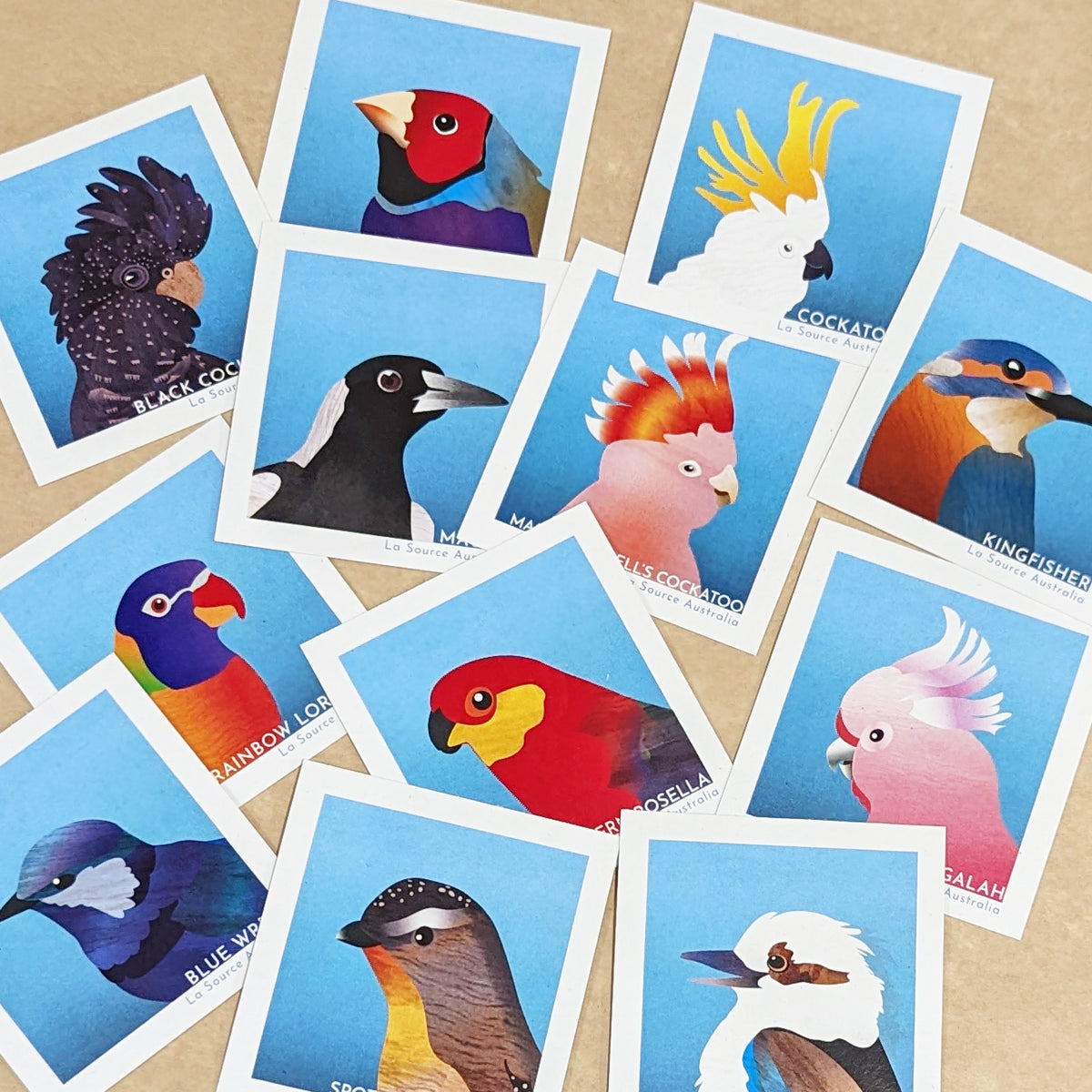 Australian Birds Gift Tags - Lorikeet Cockatoo Magpie Finch Galah – La ...
